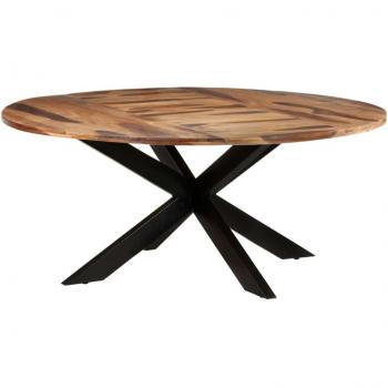 Acacia Wood Round Dining Table 175x75 cm with Honey Finish