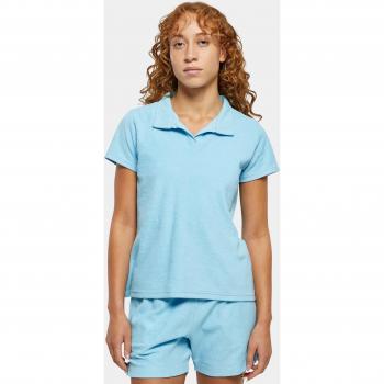 Urban Classics Women's Towel Swim Polo Shirt, Baltic Blue, XL