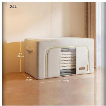 Caja de almacenamiento de ropa 24 l plegable de algodón