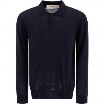 Golden Goose Men's Blue Stylish Polo Shirt - Large Size