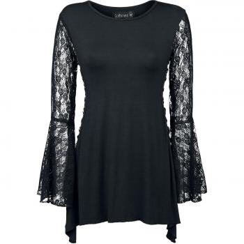 Gothicana by EMP Camiseta con Manga Ángel Manga Larga Mujer Negro L