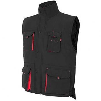 Velilla 205902 0/12 M - Chaleco acolchado bicolor multibolsillos Negro Talla M