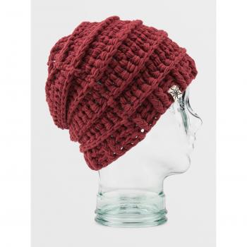 Volcom Gorro de punto Rav Crochet - MAROON, tipo: gorro de punto, características: color maroon, diseño crochet, talla única