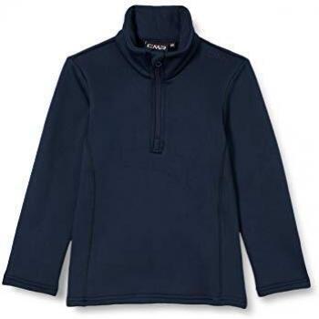 CMP Sudadera de Forro Polar para niña, Niñas, 39E2245, Azul/Negro, 140