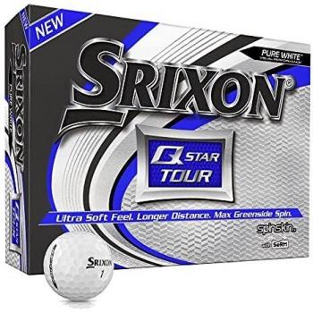 Srixon Q-Star Tour 3 White - Docena de bolas de Golf - Rendimiento y Potencia - 3 Piezas - Uretano - Accesorios de Golf y Regalos Premium