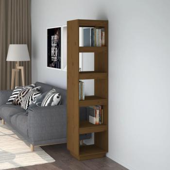 Estantería/divisor de espacios madera pino 40x35x167 cm Natural, Blanco, Gris - Mueble Almacenaje Estantería para Oficina, Estudio, Sala de Estar, Dormitorio; Estantería/Libr