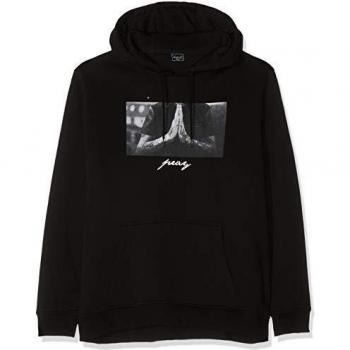 Mister Tee Pray Hoody Sudadera con capucha, Negro, XXL para Hombre