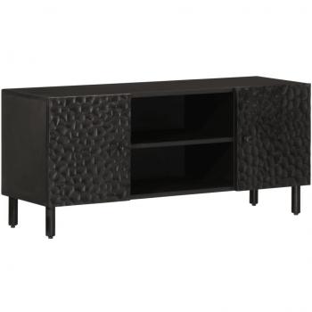 Soporte para TV móvil negro 105x33x46 cm madera maciza de mango Vidaxl