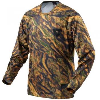Camisa de Moto REV'IT! Emulsion Marrón-Negro Manga Larga M