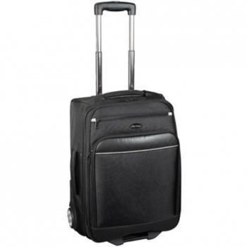 LIGHTPAK Overnight Laptopcase Polyester Trolleysystem Griffe - Maleta trolley con compartimento para portátil 17, color negro