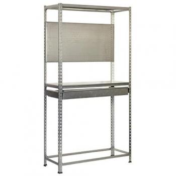 Estantería para Neumáticos SimonRack de Acero Galvanizado, 3 Niveles, Soporta 180 kg, Incluye Panel de Herramientas y Cajón, Dimensiones 2000x1200x400 mm