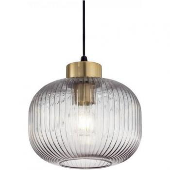 Colgante de diseño Mint-2 Cristal ahumado 1 bombilla 24,5cm Lámpara colgante de techo 1 luz E27
