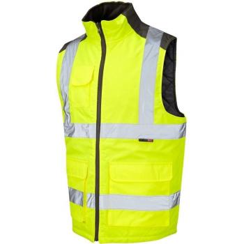 Para hombre Leo Hi Vis Chaleco con cremallera para hombre seguridad reflectante 3 X L, 4 x l, 5 x l, 6 x l amarillo amarillo amarillo