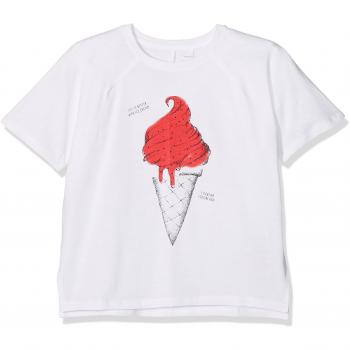 NAME IT Nkfjohanni SS Top, Camiseta para Niñas, Blanco