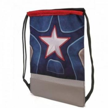 Mochila Saco Capitán América Oficial 48x35x1cm - Producto Escolar para Niños y Niñas