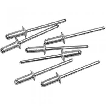 Remache VOREL 70490 - Remache de acero, diámetro de 4.8 mm, longitud de 10 mm, acabado galvanizado, ideal para uso en metal y plástico, paquete de 100 unidades