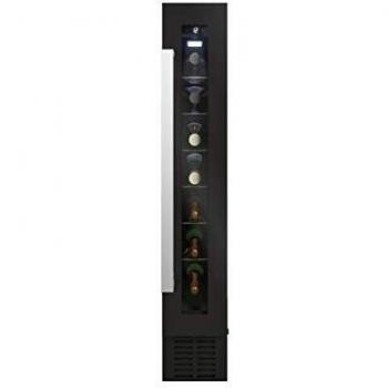 Candy DiVino CCVB 15/1, Vinoteca Integrable Estrecha, 20L, 7 Botellas, Puerta Reversible, 6 Baldas, Tratamiento Anti-UV, Compresor Antivibraciones, LED, Temperatura 5º a 18º, 39DB, Clase C, Negro