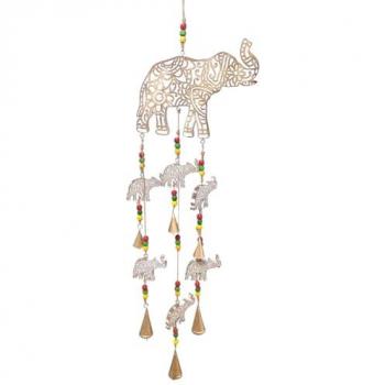Móvil Colgante Elefante Marrón 92x24x4cm - Decoración Hogar ORIGEN