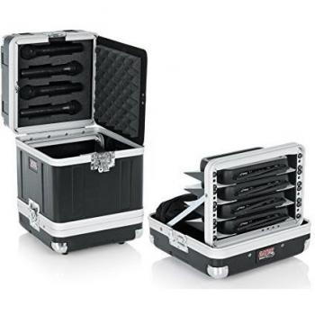 Gator Cases GM-4WR Microphone Hard Case for 4 Wireless Microphone Systems