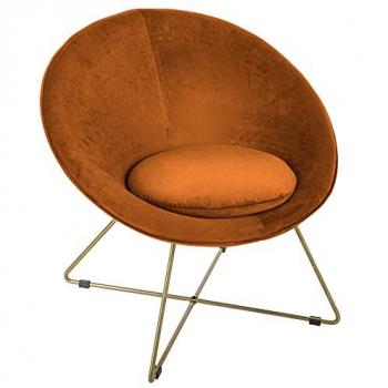 Sillón Evan de Terciopelo Ámbar Vintage con Apoyabrazos - Atmosphera