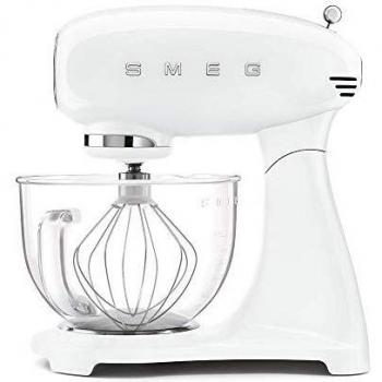 Smeg SMF13WHEU robot de cocina, 800 W, Vidrio, 10 Velocidades, Aluminio, Blanco