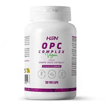 HSN Extracto de Semilla de Uva 12000 MG - 120 Cápsulas Vegetales (95% OPC, No-GMO, Vegano, Sin Gluten)