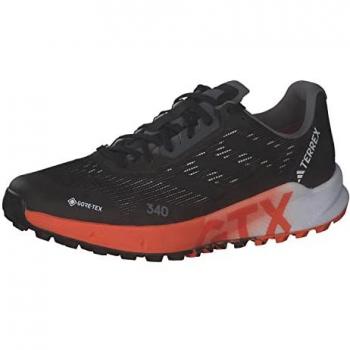 Adidas Zapatillas de Trail Running Terrex Agravic Flow 2 Goretex, color negro, naranja y blanco, talla 40(2/3), con tecnología GORE-TEX