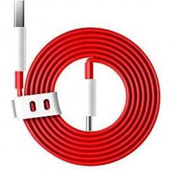 Cable de Carga Rápida OnePlus Warp Charge USB A a USB C 1m Rojo y Blanco