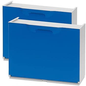 Pack de 2 Zapateros Modulares en Polipropileno Azul 40,1x51x17,3 cm