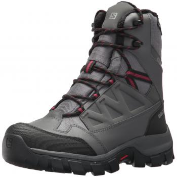 SALOMON Women's Chalten TS CSWP W Snow Boot, Quiet Shade/Magnet/Beet Red, 7.5 UK