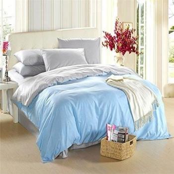 36 colori variopinti la vostra camera da letto semplici ed eleganti tinte reattive 100% cotone solido doppia-color copripiumino impostare regina