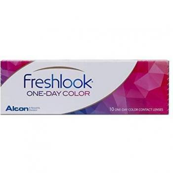 FreshLook One-Day Lentes de contacto de reemplazo diario, color Blue, Pack de 10, R 8.6 mm, D 13.8 mm, 0.00 Diopt