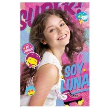 New Import Plaid IN Coral Girl 100% Poliester NI-720-260 Manta Coralina con Diseño Soy Luna, Multicolor, 30x12x12 cm