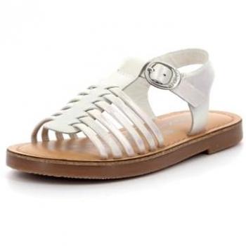Kickers Premslim Baby Girl Sandals - White, Slim Fit