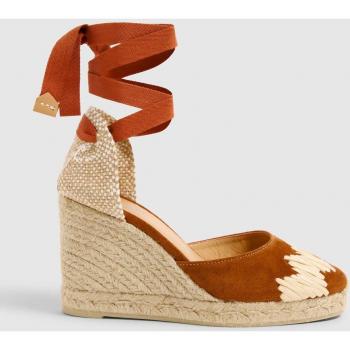 Alpargatas de cuña de mujer en algodón orgánico con lazada - Castañer CANDE/8/186