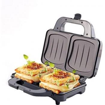 Camry CR3054 Sandwich Maker XL for 2 Sandwiches, Non-Stick Plates, Automatic Temperature Control, Compact Design, Stainless Steel Finish, 1300W