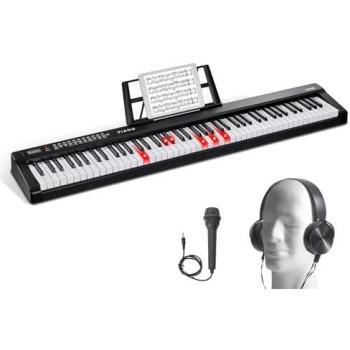 VEVOR 88-Key Digital Piano Keyboard Set with Semi-Weighted Keys, Full Size, 1000 Tones, Built-In Speakers, Sustain Pedal, Headphones, Bluetooth, MIDI, USB for Beginners
