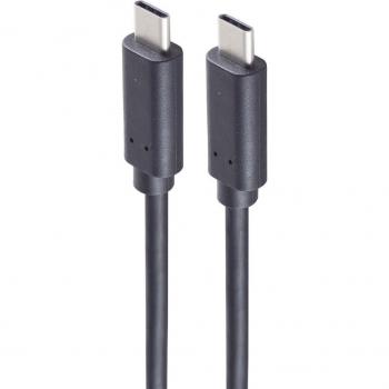 Cable USB 3.2 shiverpeaks BASIC-S, conector USB-C a USB-C, longitud de 2,00 m, color negro