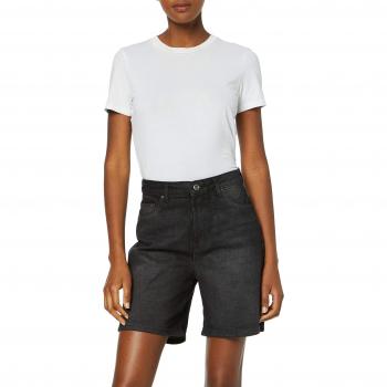 PIECES Pcleah Mom HW Shorts Bl615-ba Pantalones Cortos, Negro