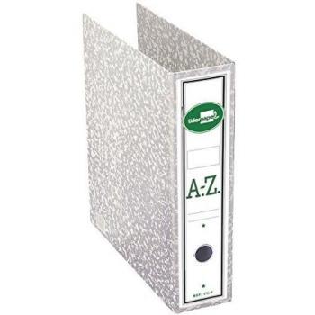 Liderpapel - Archivador de palanca folio classic grey carton entrecolado con rado lomo 75mm compresor metalic