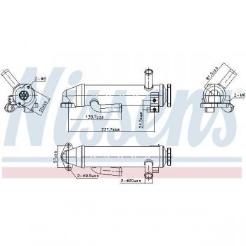 Enfriador EGR NISSENS 989430 - Recirculación de gases de escape