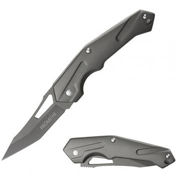Promithi Cuchillo de bolsillo plegable con clip de cinturón, hoja de 2,59 pulgadas