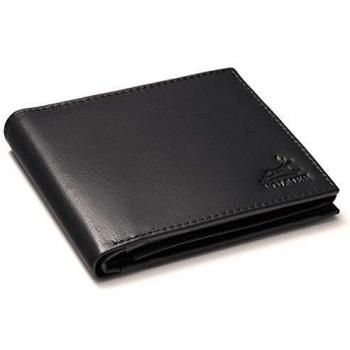 Cartera Negra De Piel Auténtica En Vertical De La Serie Phoenix 1