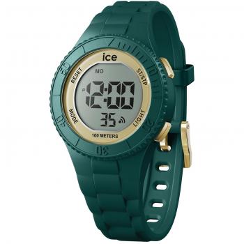 ICE-WATCH - Ice Digit Verdigris Gold - Reloj Verde para Niño (Unisex) con Correa de polyamide - 021619 (Small)