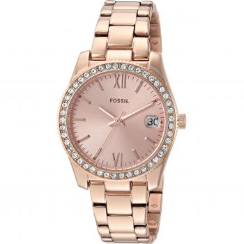 FOSSIL Womens Watch Scarlette Mini, 32mm case size, Quartz movement, Stainless Steel strap