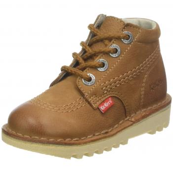 Kickers - Botas de Otra Piel Unisex Infantil, Marrón