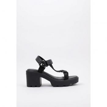 MTNG Sandalias Mujer Primavera/Verano 23 - Tacón 8 Cm - Negro - Modelo 50306