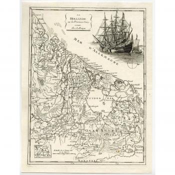 Antiguo print-holland-netherlands-belgium-amsterdam-utrecht-le rouge-1756