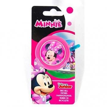 Timbre de bicicleta Disney Minnie Mouse Rosa/Verde - Sonido claro y fuerte, ajuste universal para bicicletas, triciclos y patinetes