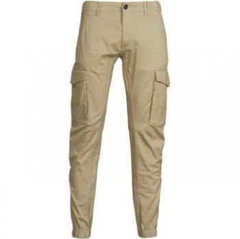 Jack & Jones JPSTPAUL Slim-fit Trousers for Men in Brown, Size: W34 L34, Cotton with Zip Fastening
